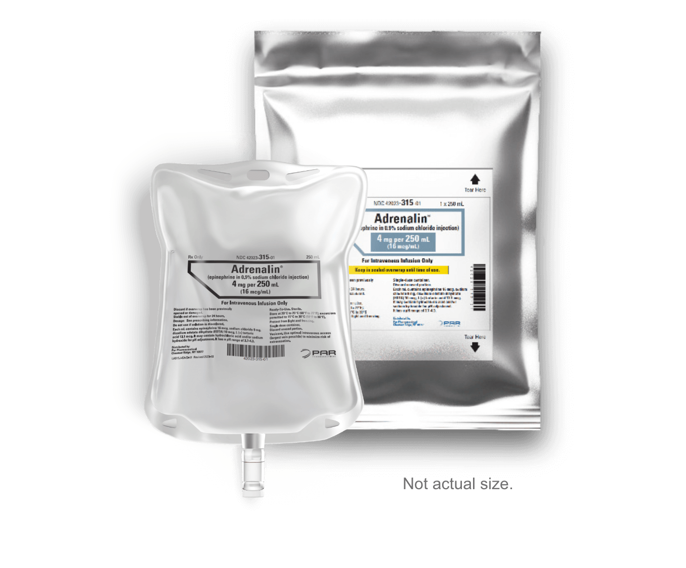 Adrenalin ready-to-use premixed bag